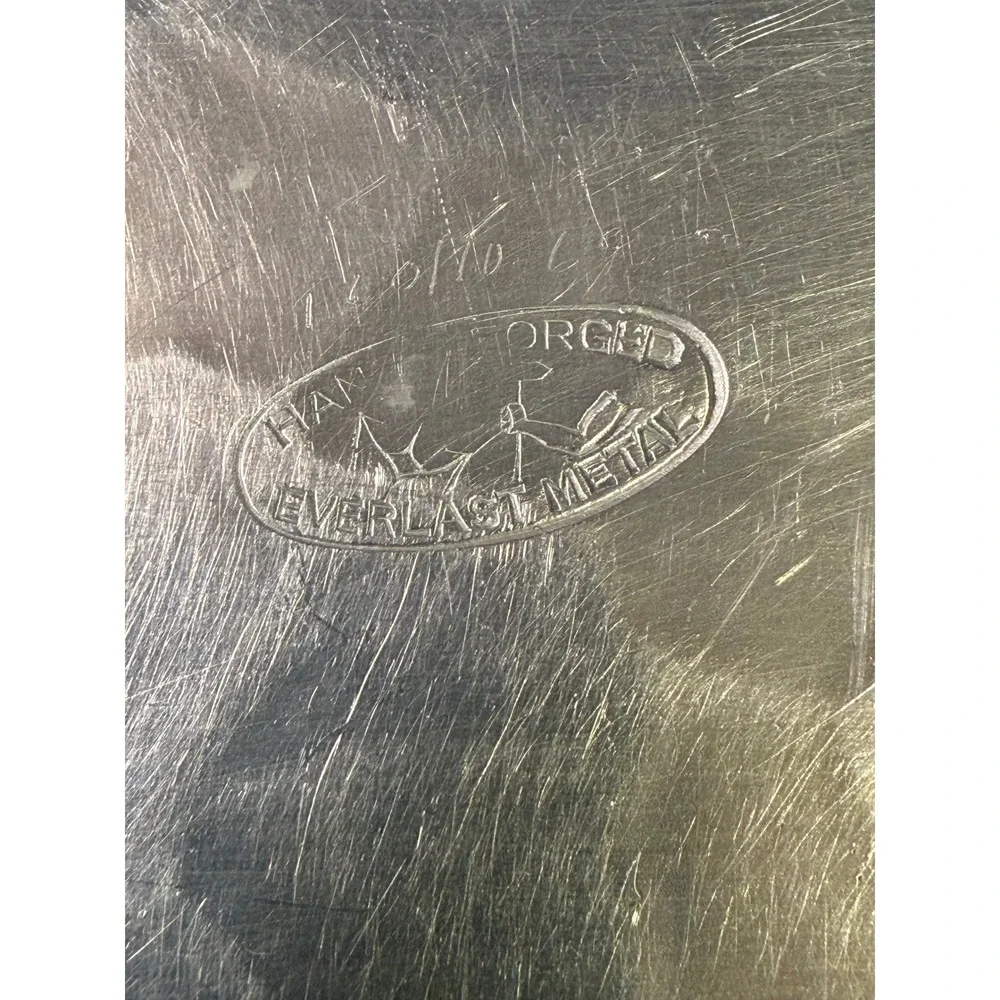 Vintage Everlast Metal Hand Forged Hammered Aluminum Willow Tree Tray 9x6